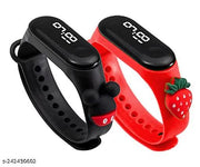 Combo-Oled Kidz Wrist Fashion Gear Digital Children Watch (Black Dial Multi Colored Strap)