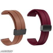 22MM SiliconeStrap with Folding Magnetic Lock Compatible with Watch 3 45mm/ Watch 46mm/Gear S3 Classic/Frontier Compatible All 22MM Watches(Only Strap)