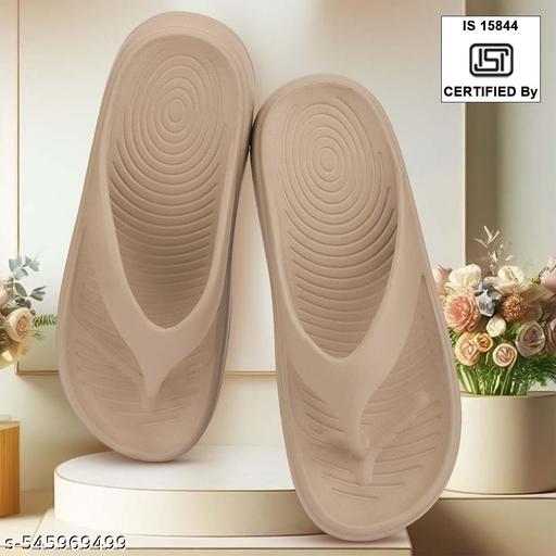 Bersache Extra Soft Classic Casual with  Regular wear with Ultra Soft & Flexibility Technology Flip-Flop for Women 's ( Beige)