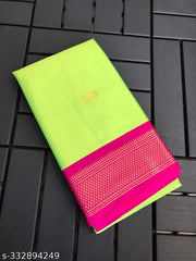Best Yeola Traditional Paithani Saree (Radiam And Rani)With Contrast Running Blouse cotton silk saree,paithani saree,