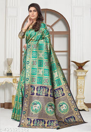 cotton silk jacquard with blouse