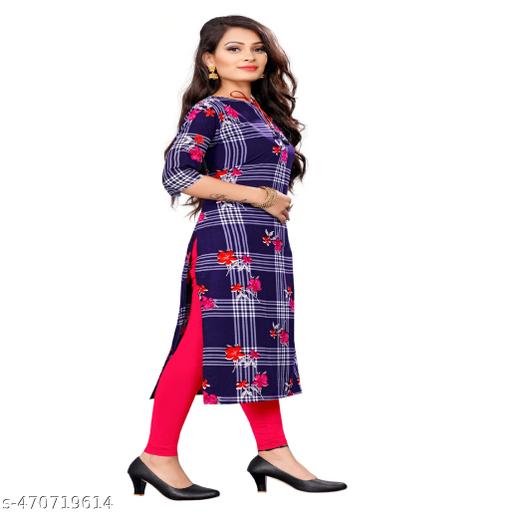 Polyster/Crepe fabric-Aagyeyi Drishya Kurtis 4xl 5xl 6xl