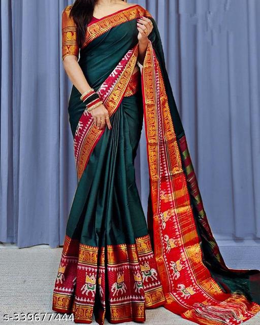 Pure Narayanpet Hand woven Merserised Cotton saree with rich border