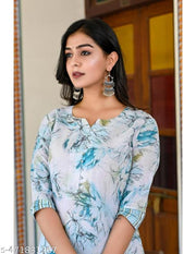 Cotton Printed Kurta Set For Women (Combo of 2 )