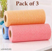 Warmfinity Pack of three kitchen roll / Towel roll / Napkins / Washable and Reuseable 80 Pulls each roll