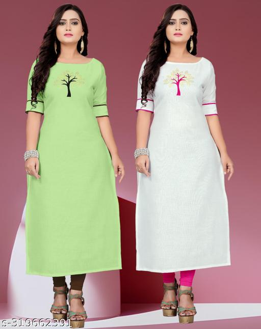 Women Ethenic Patchwork Cotton Blend Summer Straight Kurti (grey)|straight kurti|kurti for