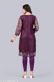 Trendy Layered Net Kurti