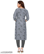 Polyster/Crepe fabric-Women Printed Straight Kurta