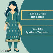 Polyster/Crepe fabric-FRONT SLIT MAXI Women Kurti