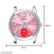 HMXT-152 Playful Pink Stunning Silver Series Women's Chain Analog Watches Classic, Attractive, Professional, top-trendy and stylish Analog Watches for Women/Girls for office, school use