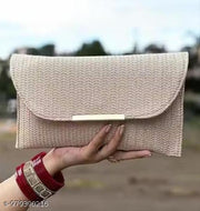 Bridal Clutch for Women | Elegant Shimmer Evening Bag with Detachable Chain Strap | Wedding, Party, Reception & Festive Occasion Hand Purse