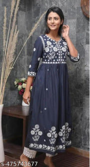 KUNJAL  EMBROIDARY KURTI