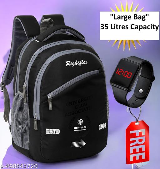 Large 35 L Casual Waterproof Laptop Bag/Backpack for Men Women Boys Girls/Office School College Teens & Students
