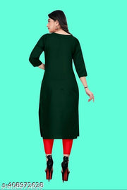 Polyster/Crepe fabric-Ethinic Casual Fabric Kurti For Women In Low Price (Combo of 2)