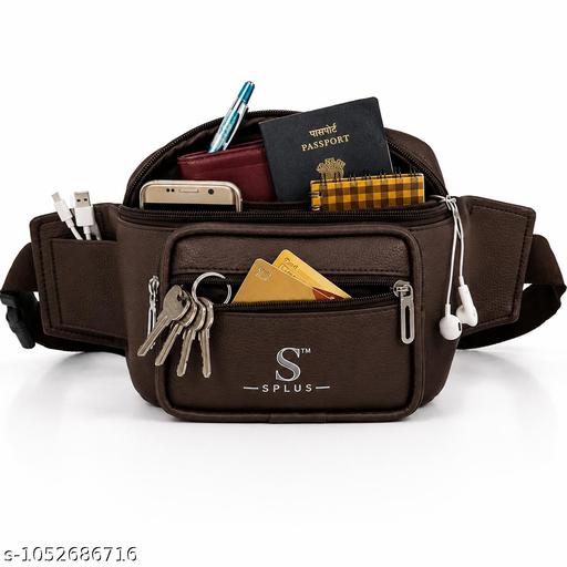 Premium Brown Waist Bag for Men & Women | Sling Bag, Fanny Pack, Crossbody Bag, Travel & Casual Use Brown Color
