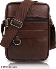PU Leather Side Bag for Men & Women | Stylish Sling Bag, Crossbody Shoulder Bag | Lightweight Travel & Daily Use Bag