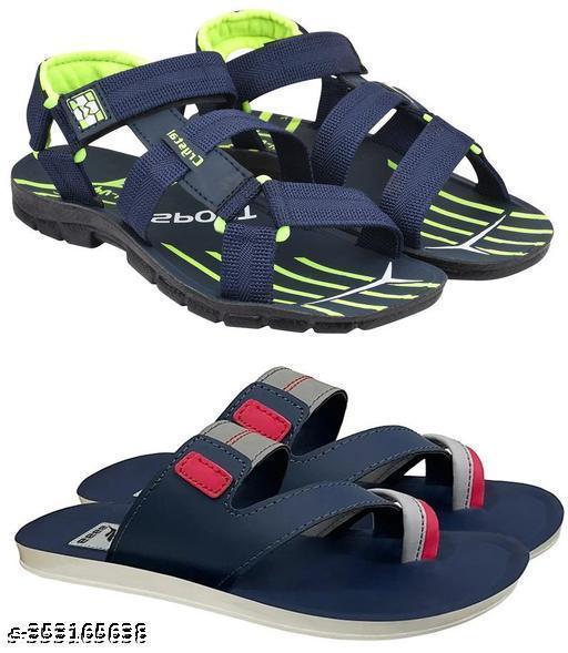 Men Stylish Comfortable Sandals & slipper Combo of 2