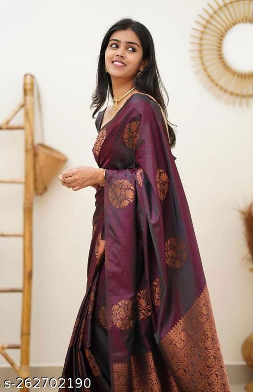 Designer Beautiful Banarasi Saree with Blouse Piece for Women