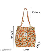 MOMISY Women Corduroy Tote Bag with Handle and Strap Belt Girls Shoulder Handbag Shopping Bag Travel for Daily Use Mother Work Beach and Grocery