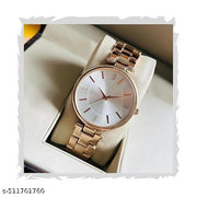 Premium Luxury Rose Gold Women's Wristwatch with Blue Dial | Stylish Analog Bracelet Watch for Girls & Ladies | Elegant Party Wear & Casual Fashion Timepiece