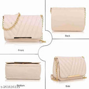 Elegant Quilted PU Leather Sling Bag for Girls/Womens | Stylish Chain Strap Crossbody Bags For Girls