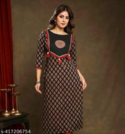 Traditional Cotton Ajrakh Printed Kurti For Women