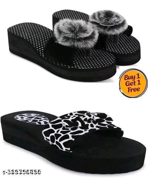 Women's Daily use stylish Leopard Print slippers/flipflop/Heels Slipper for Women & Girls