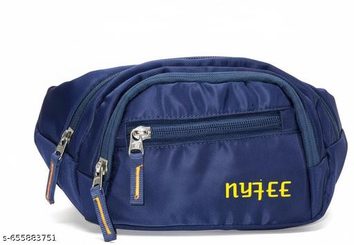 Multipurpose Waist Bag for Men & Women | Lightweight Blue Side Pouch with Zipper | Adjustable Strap Travel & Sports Waist Bag