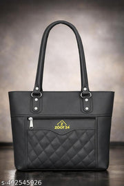 Stylish Quilted Tote Bag for Women | Premium PU Leather Shoulder Bag | ZOOT 24 Handbag
