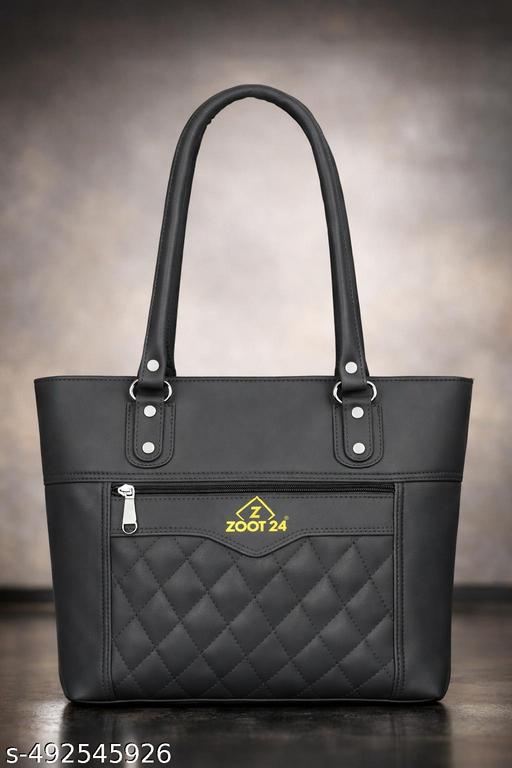Stylish Quilted Tote Bag for Women | Premium PU Leather Shoulder Bag | ZOOT 24 Handbag