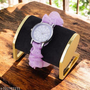 Analog Scrunchie Korean Fashion Style  Watch For women and Girls