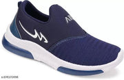Stylish Boys and Girls Textured Canvas Blue Casual Shoes