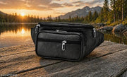 Latest Men Women Leather Waist Pack Travel Bags For Moneyy| Belt| Cards |Mobile| Documents| Kit| Books and Bills Dairy Pouch Cross Side Bag For Men Women .With Belt Stylish Small Luggage Accessories Bag I Waist Bags I Fanny pack.