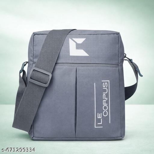 Stylish Unisex Sling Bag with Adjustable Strap | Lightweight Crossbody Shoulder Bag for Daily Use (Gray)