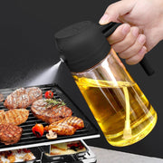 Misamo Enterprise 2-in-1 Oil Sprayer & Dispenser for Kitchen, 500ml, Black