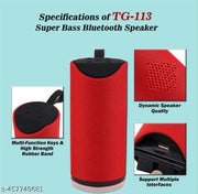 Bluetooth Speaker TG-113 Red Bluetooth Stylish Speaker with DJ Sound Portable speaker