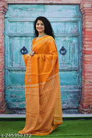 Pinkcity Trade World ETHNIC PURE COTTON MULMUL SAREE WITH BLOUSE