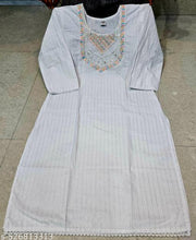 Trendy Combo of 4 Blue & lemon & white & pinkStraight-Fit Embroidered Khadi Cotton New latest Kurtis for Women & Girls Stylish kurtis