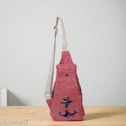 Unisex Hemp Crossbody Bag, 14" H x 7.5" W, Eco-Friendly for Men & Women