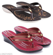 Astel Multicolor Combo of Women's Slippers and Flipflop - Pack of 2