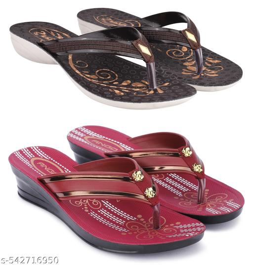 Astel Multicolor Combo of Women's Slippers and Flipflop - Pack of 2