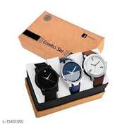 Multicolor ( Pack of 3) Leather Analog Watch for Men