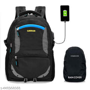 Designer Backpack with USB Cable and Rain Cover for Office/School/College/Travel 35 L Laptop Backpack