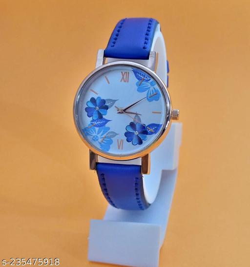 Special Valentine WOMEN'S ANALOG SILVER BLUE COLOUR WATCH