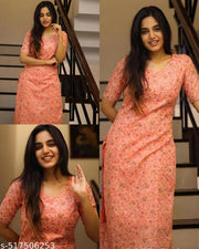 Women Floral Printed Straight Kurti for Casual & Daily Wear | Women Rayon Floral Printed Straight Kurti for Casual & Daily Wear | Women Floral Printed Straight Kurti for Daily Wear