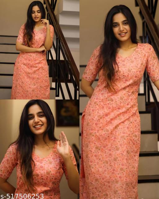 Women Floral Printed Straight Kurti for Casual & Daily Wear | Women Rayon Floral Printed Straight Kurti for Casual & Daily Wear | Women Floral Printed Straight Kurti for Daily Wear