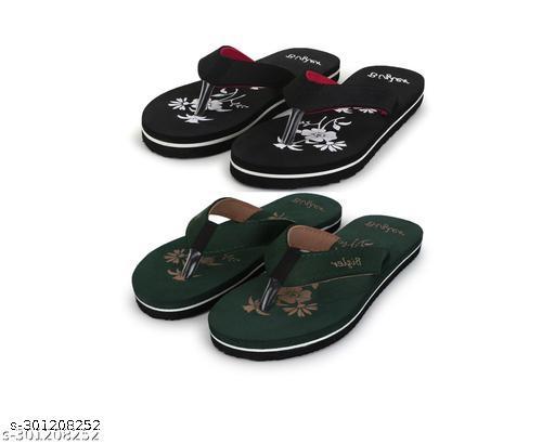 Women’s Slipper Combo (Pack of 2), Doctor Recommended, Lightweight EVA, Daily Wear