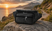 Latest Men Women Leather Waist Pack Travel Bags For Moneyy| Belt| Cards |Mobile| Documents| Kit| Books and Bills Dairy Pouch Cross Side Bag For Men Women .With Belt Stylish Small Luggage Accessories Bag I Waist Bags I Fanny pack.