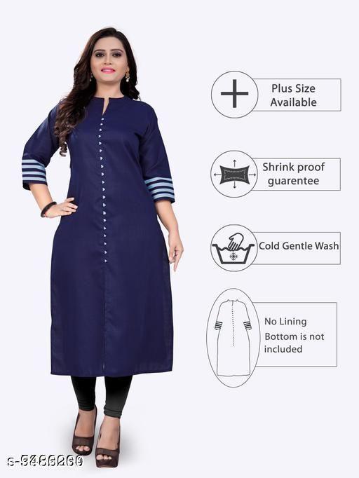 Women's Solid Cotton Kurti