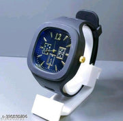 Attractive 3 Mutlifunctional Square Dial Rubber Belt Analog Watches for Men Analog Watches for Boys Watches for Women